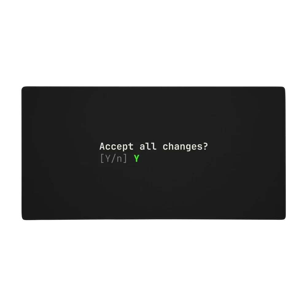 Accept All Changes AI coding desk mat