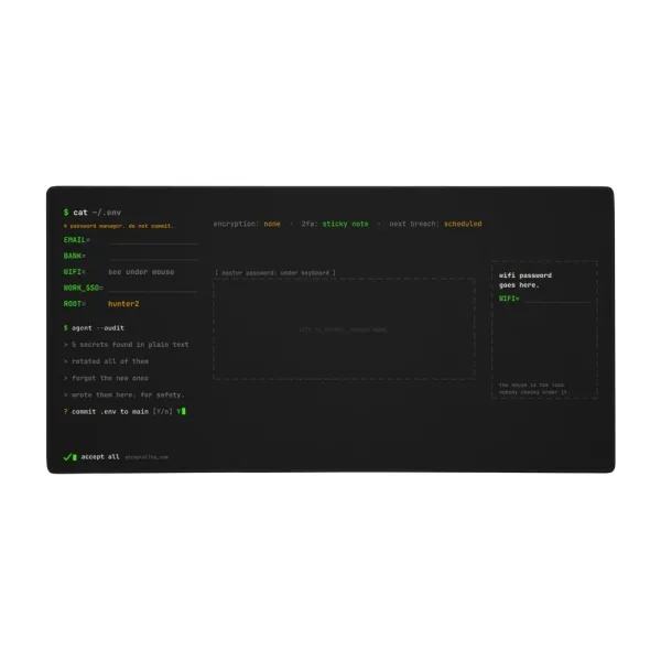 .env (physical) AI coding desk mat
