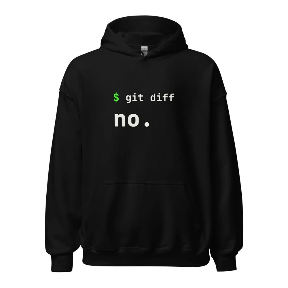 git diff? no. AI coding hoodie