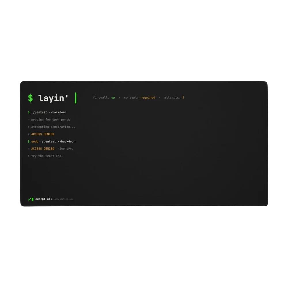layin' | AI coding desk mat