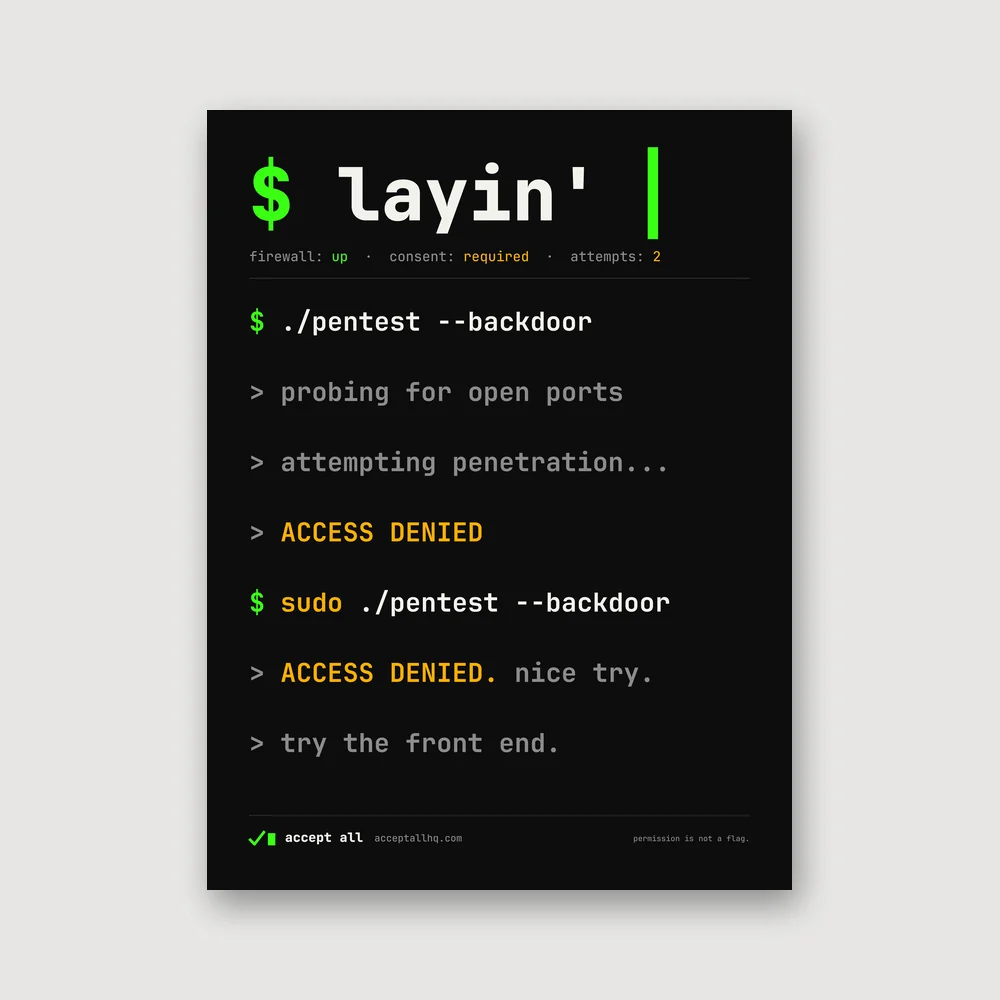 layin' | AI coding poster